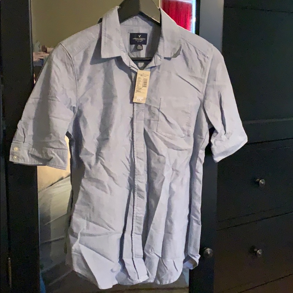 Chambray short sleeved shirt